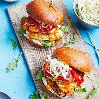 15-Minute Chicken & Halloumi Burgers — Urban Bites